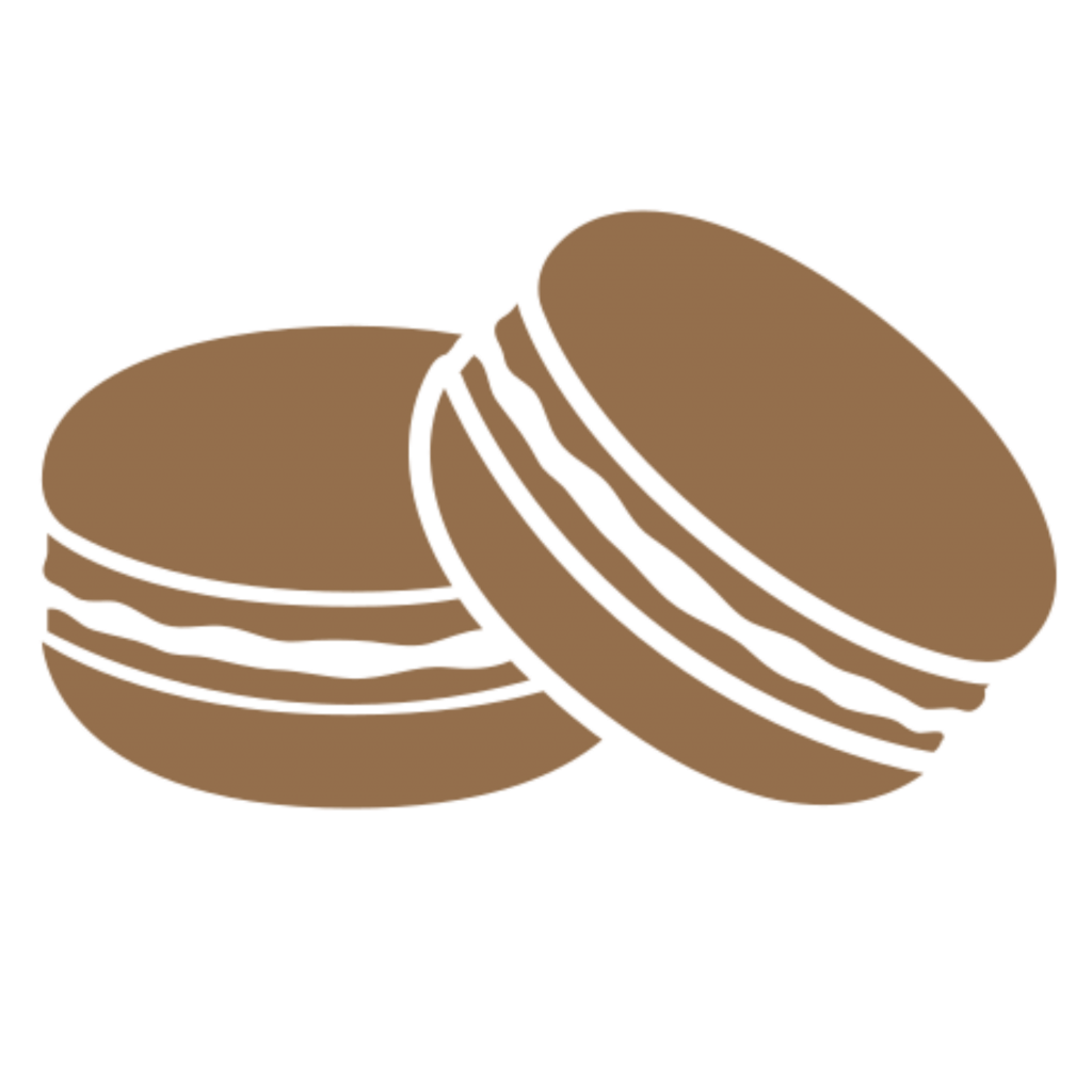 Coques macaron Marron