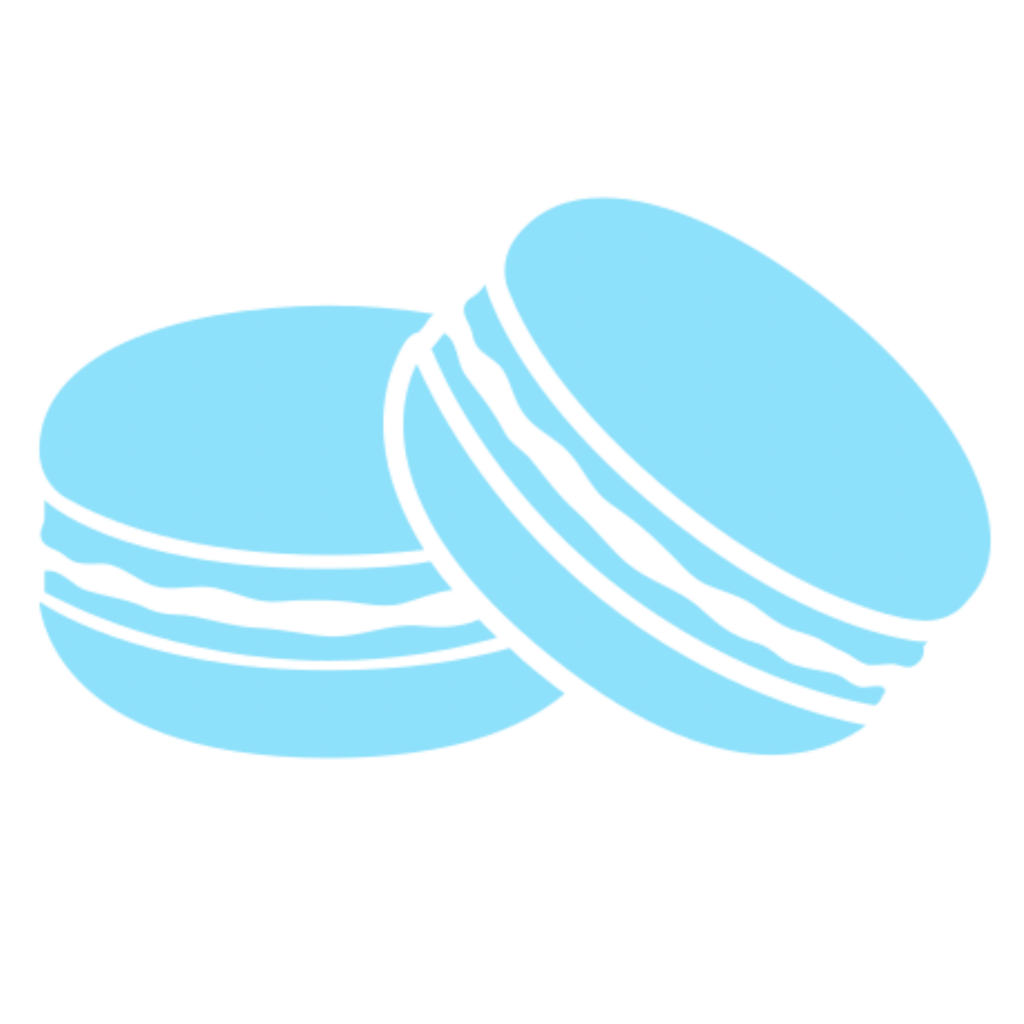 Coques macaron blue
