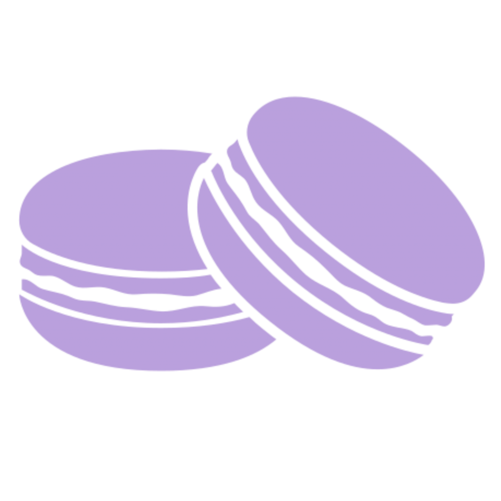 Coques macaron violet