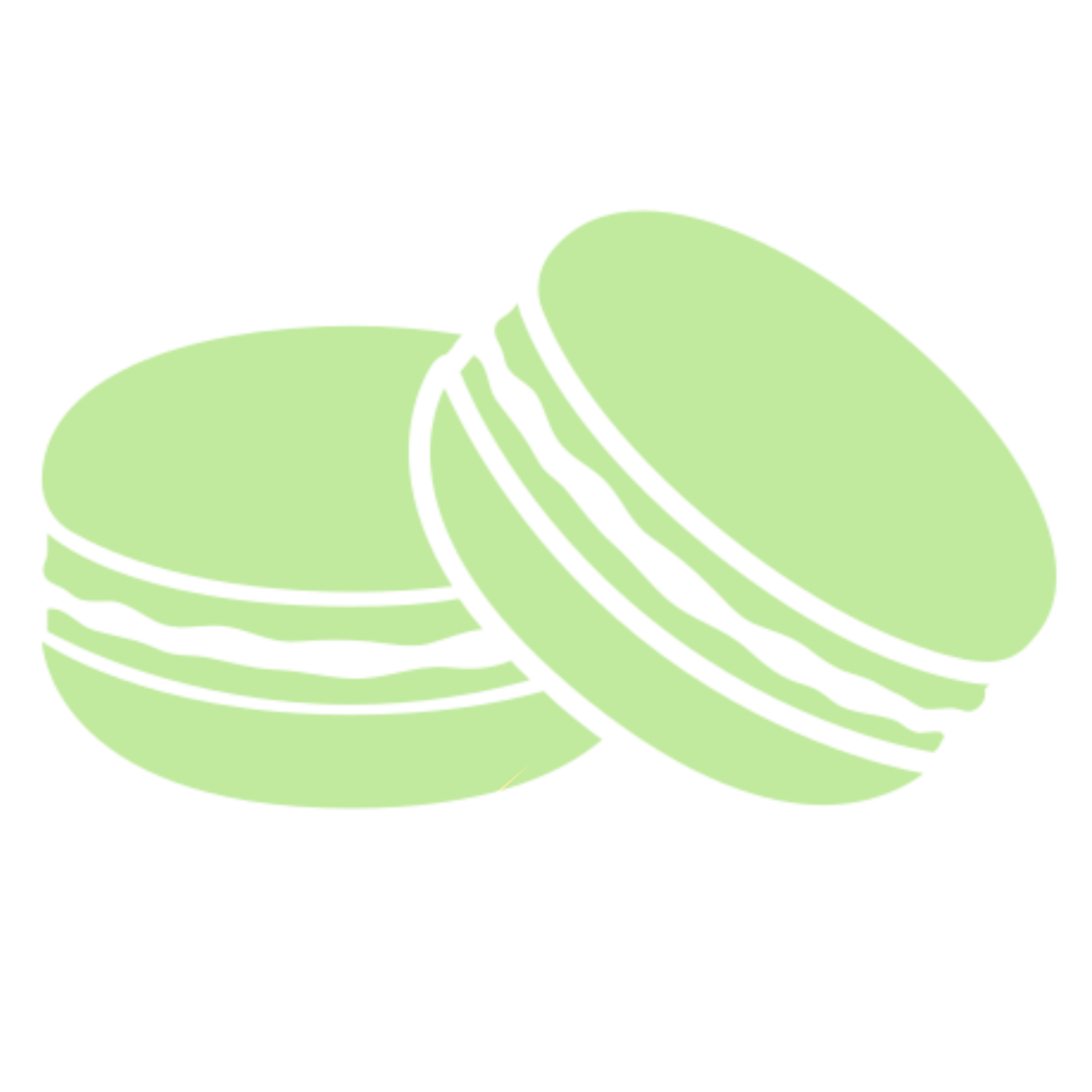 Coques macaron vert