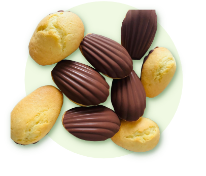 Madeleine coque chocolat