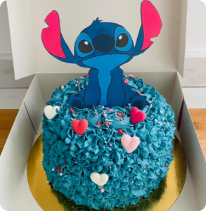 Layer cake bleu theme stich